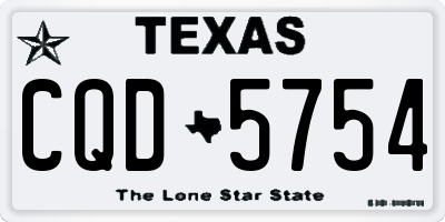 TX license plate CQD5754