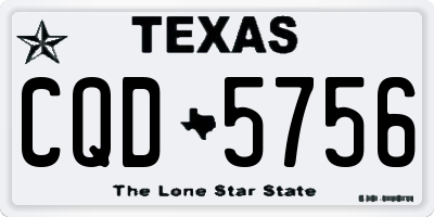 TX license plate CQD5756