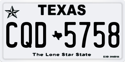 TX license plate CQD5758