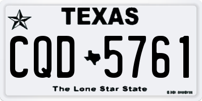 TX license plate CQD5761