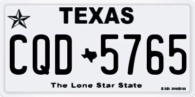 TX license plate CQD5765