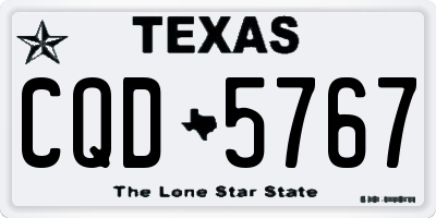 TX license plate CQD5767