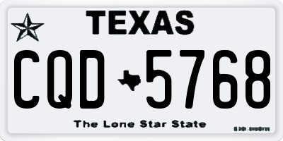 TX license plate CQD5768