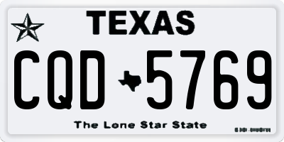 TX license plate CQD5769
