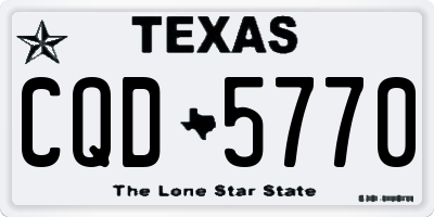 TX license plate CQD5770