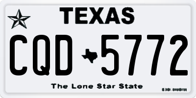 TX license plate CQD5772