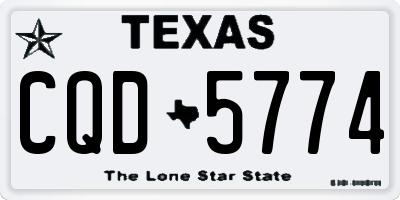 TX license plate CQD5774