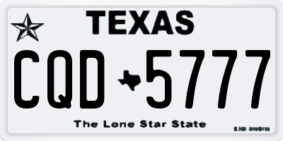 TX license plate CQD5777
