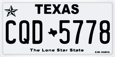 TX license plate CQD5778