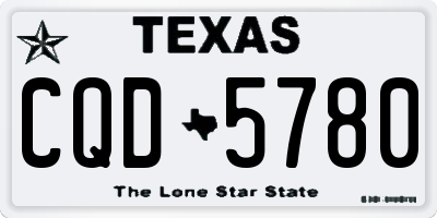 TX license plate CQD5780