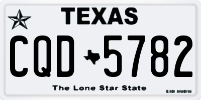 TX license plate CQD5782