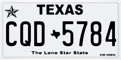 TX license plate CQD5784