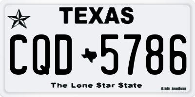 TX license plate CQD5786