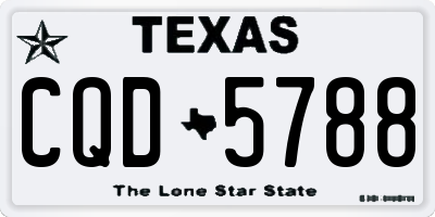 TX license plate CQD5788