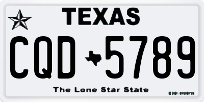 TX license plate CQD5789
