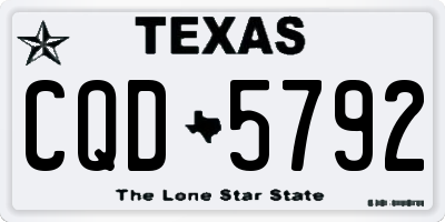 TX license plate CQD5792