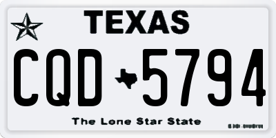 TX license plate CQD5794
