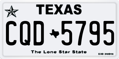 TX license plate CQD5795