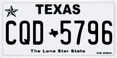 TX license plate CQD5796