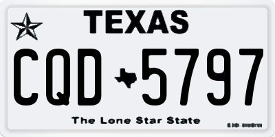 TX license plate CQD5797