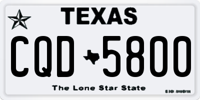 TX license plate CQD5800
