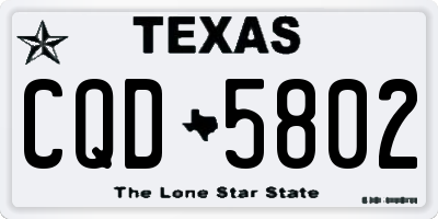 TX license plate CQD5802