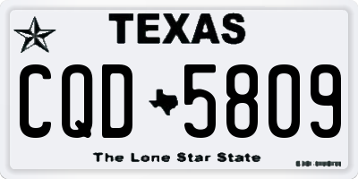 TX license plate CQD5809