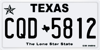 TX license plate CQD5812