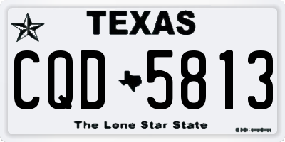 TX license plate CQD5813