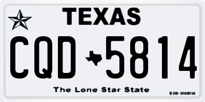 TX license plate CQD5814