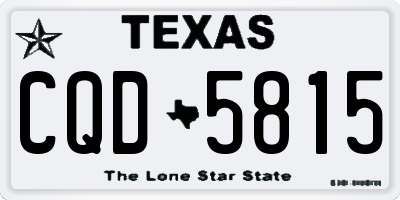 TX license plate CQD5815