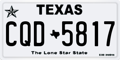 TX license plate CQD5817