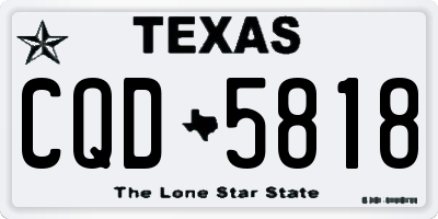 TX license plate CQD5818