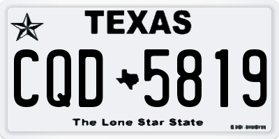 TX license plate CQD5819