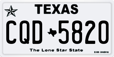 TX license plate CQD5820