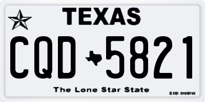 TX license plate CQD5821