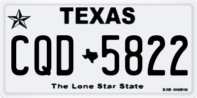 TX license plate CQD5822