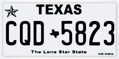 TX license plate CQD5823
