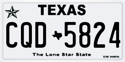 TX license plate CQD5824