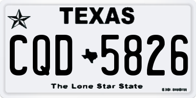 TX license plate CQD5826