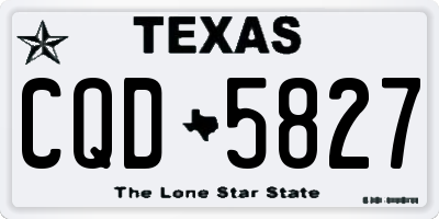 TX license plate CQD5827