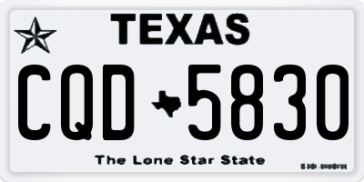 TX license plate CQD5830