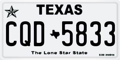 TX license plate CQD5833