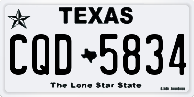 TX license plate CQD5834