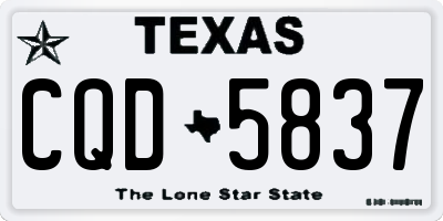 TX license plate CQD5837