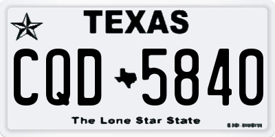 TX license plate CQD5840