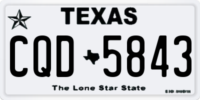 TX license plate CQD5843