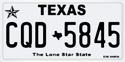TX license plate CQD5845