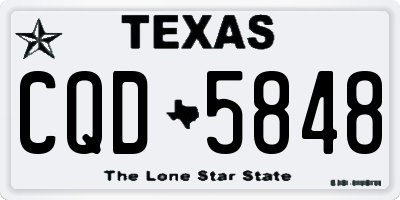 TX license plate CQD5848