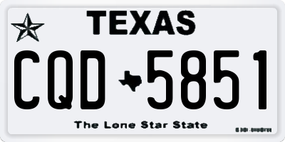 TX license plate CQD5851